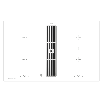 Индукционная варочная панель с вытяжкой Kuppersbusch KMI 8500.0 WR Silver Chrome