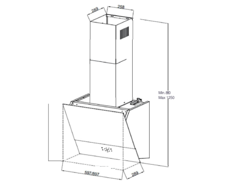 Наклонная вытяжка Jacky's JV WB681