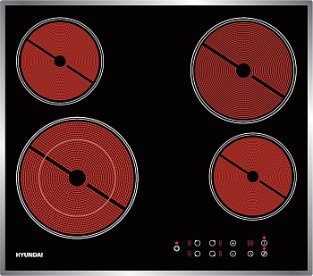 Варочная поверхность Hyundai HHE 6485 IX черный
