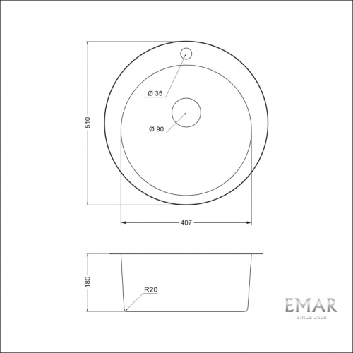 Мойка Emar Steel 510С