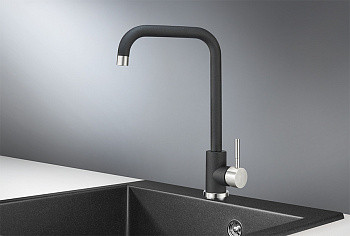 Смеситель для кухни Granula Стандарт ST-4033, чёрный