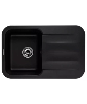 Кухонная мойка Kuppersberg LIRA 1B1D BLACK METALLIC