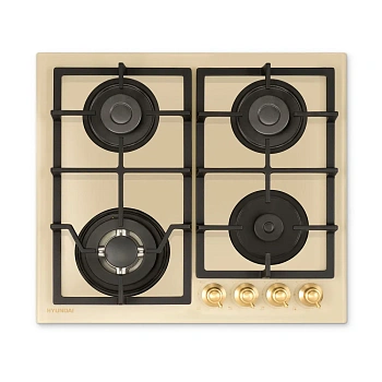 Газовая варочная поверхность Hyundai HHG 6436 BE бежевый