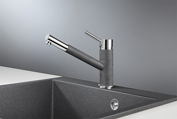 Смеситель для кухни Granula GR-0010, графит