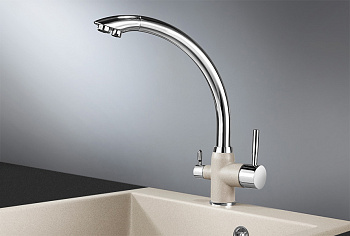 Смеситель для кухни Granula GR-3167, xром/пирит