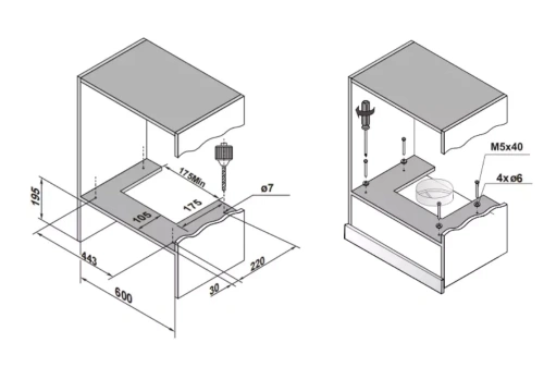 Вытяжка встраиваемая Candy CVXT64NX