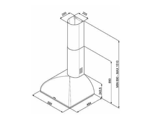Вытяжка Smeg KS59AOE2