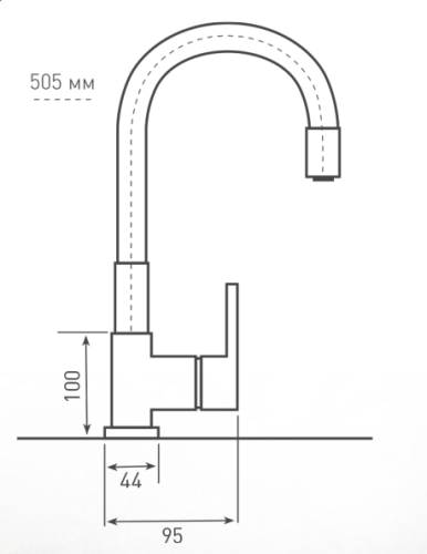Смеситель Zigmund & Shtain 2400W ZS ТЕМН.СКАЛА
