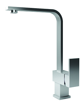 Кухонный смеситель Florentina нержавеющая сталь и хром Сильвер