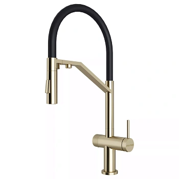 Смеситель для кухни Paulmark ZENDER, светлое золото, Ze213155-LG