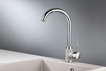 Смеситель для кухни Granula GR-3125, xром/антик