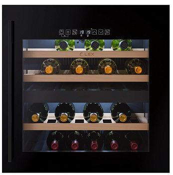 Винный шкаф отдельностоящий Lex LWD6036BL dual zone S