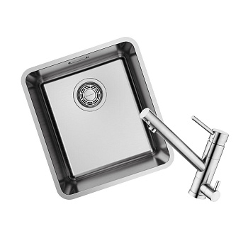 Комплект Omoikiri Omi 37-U/I-IN Ultra + Смеситель Tonami-BN