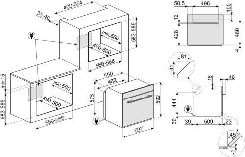 Духовой шкаф Smeg SO6102S3PB3