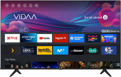 Телевизор LED Hisense 65" 65A6BG Smart черный 