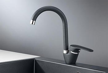 Смеситель для кухни Granula GR-1024, шварц