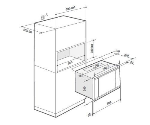 Встраиваемая микроволновая печь De Dietrich DME7121W