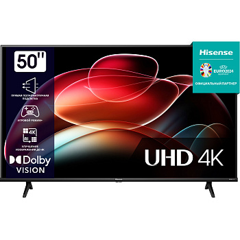Телевизор LED Hisense 50" 50A6K черный 4K Ultra HD 60Hz DVB-T DVB-T2 DVB-C DVB-S DVB-S2 USB WiFi Sma