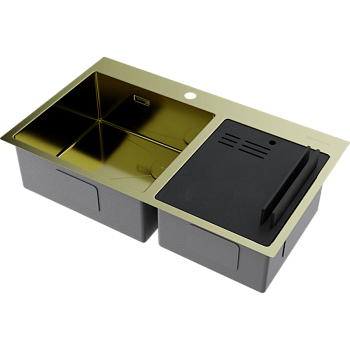 Мойка для кухни Omoikiri Akisame 86-2 Side LG Золото Светлое