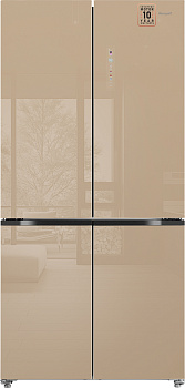 Холодильник Weissgauff WCD 510 Built-in Inverter NoFrost Сhampagne Glass