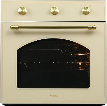 Духовой шкаф электрический Hyundai HEO 6637 BE стекло бежевое