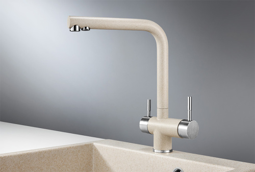 Смеситель для кухни Granula GR-2305, пирит