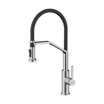 Смеситель Omoikiri Makkari 2 Plus-SB-BN-BL латунь/нержавеющая сталь/черный