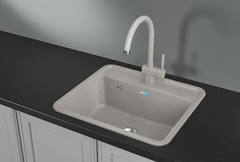 Кухонная мойка Granula Стандарт кварц ST-5601, базальт