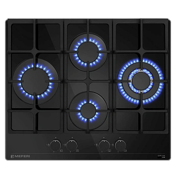 Газовая варочная панель MEFERI MGH604BK GLASS ULTRA