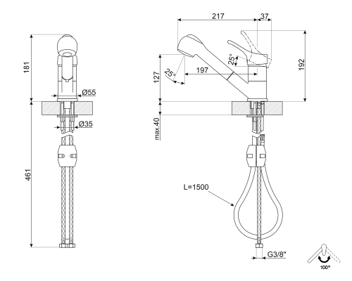 Смеситель Smeg MD10AV3