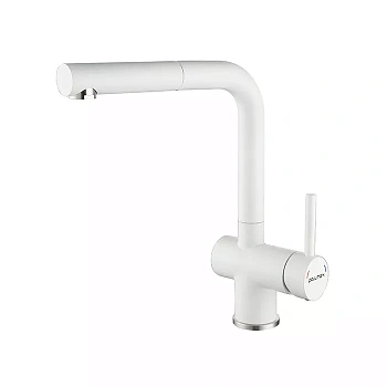 Смеситель для кухни Paulmark DOSSE, белый матовый, Do214418-WH