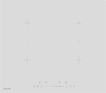 Белая индукционная варочная панель Graude IK 60.2 BW