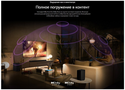 55" Телевизор LG OLED55C2RLA HDR, темный титан