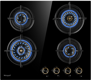 Газовая панель Weissgauff HGG 640 BG Premium Brass