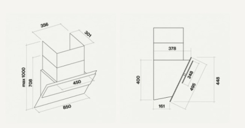 Вытяжка Falmec VERSO NRS 85 WHITE