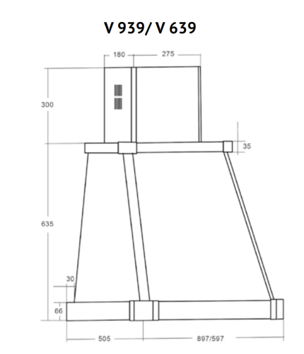 Вытяжка Kuppersberg V 939 ANT Silver