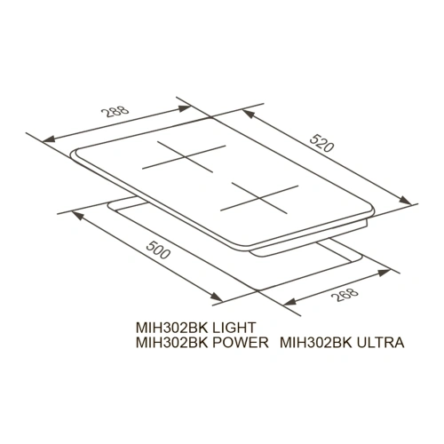 Индукционная варочная панель MEFERI MIH302BK LIGHT