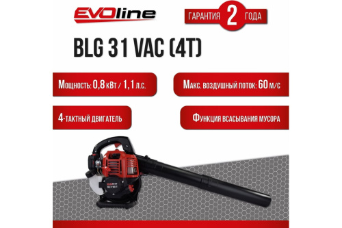 Бензиновая воздуходувка	EVOline BLG31VAC (4T)