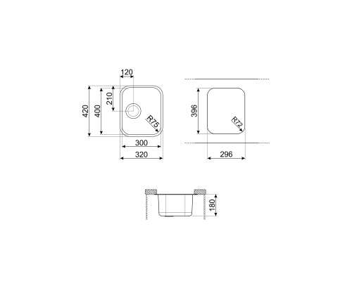 Мойка Smeg UM30