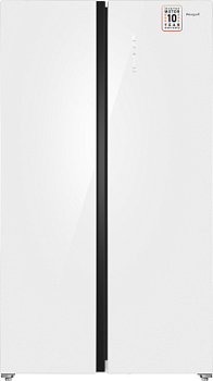 Холодильник Weissgauff WSBS 1036 Inverter NoFrost Premium White Glass
