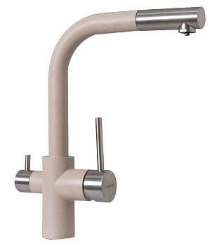 Кухонный смеситель Florentina Кристалл Песочный (для чистой воды)