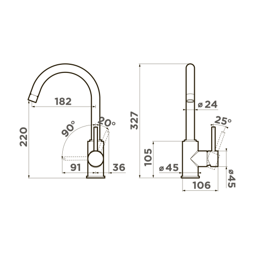 Смеситель для кухни Omoikiri Shinagawa-BE