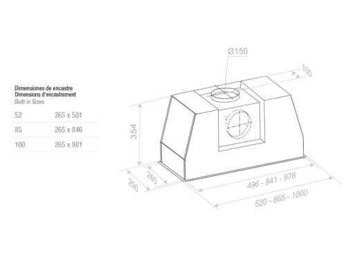 Вытяжка Pando PRO/52 INOX V. 830