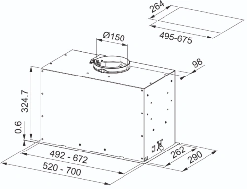 Вытяжка Franke FBFE WH MATT A70