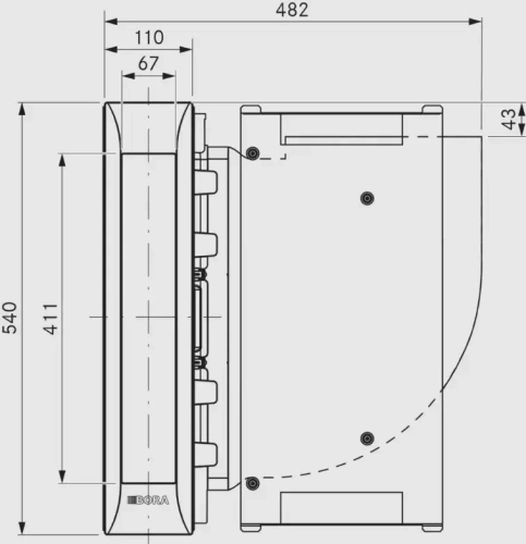 Встраиваемая в столешницу вытяжка BORA PKA3AB