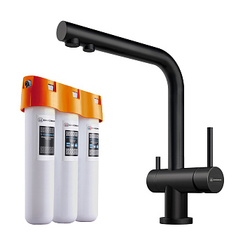 Комплект смеситель с фильтром Omoikiri Nagano-GB + Pure drop Lite
