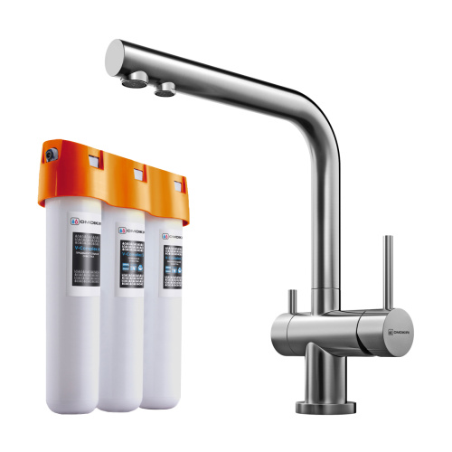 Комплект смеситель с фильтром Omoikiri Nagano-BN + Pure drop Lite