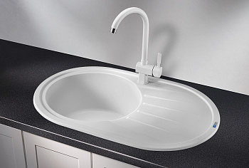 Кухонная мойка Granula Стандарт кварц ST-7601, белый