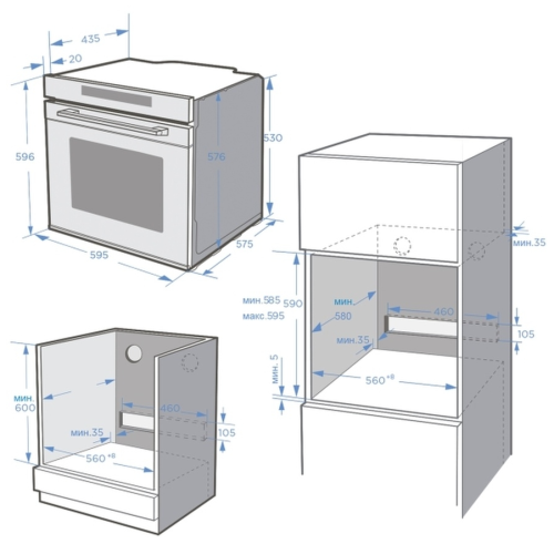 Электрический духовой шкаф Midea MO57103GW