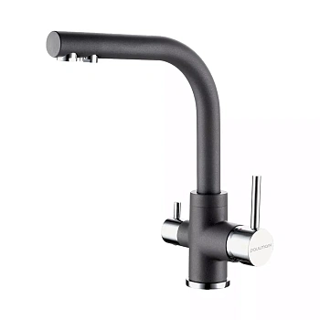 Смеситель для кухни Paulmark ESSEN, серый металлик, Es213011-GRM